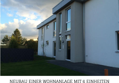 NEUBAU EINER WOHNANLAGE MIT 6 EINHEITEN